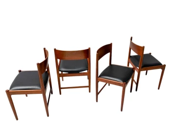 Four Mid-Century Modern Dining Room Chairs by Kurt Østervig for Sibast, 1960s